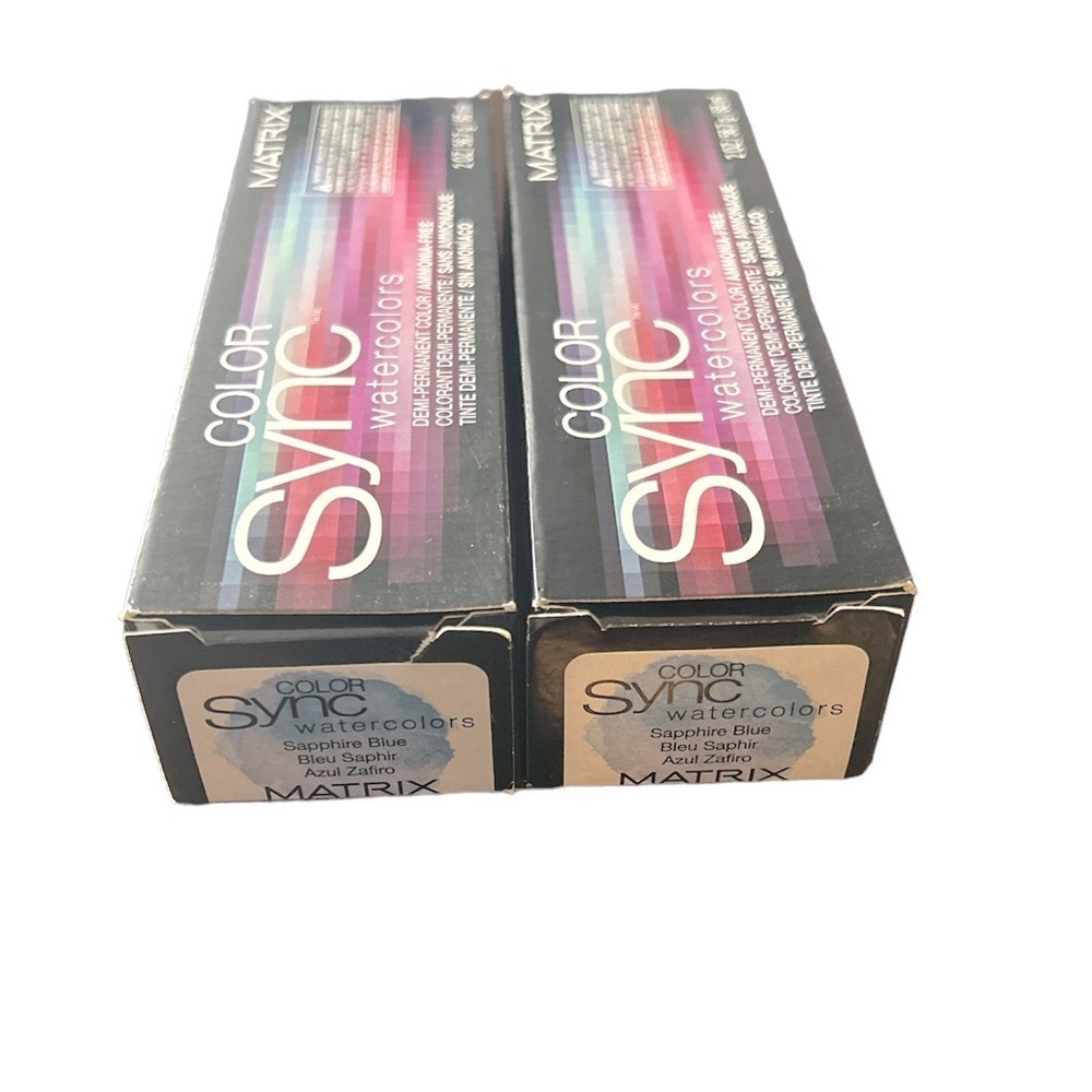 (2x) Matrix Color Sync Watercolors Sapphire Blue 2oz